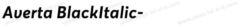 Averta BlackItalic字体转换